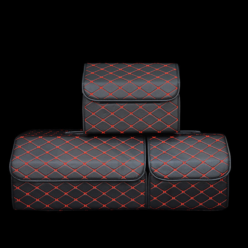 

PU Leather Folding Cargo Storage Car Trunk Organizer Box Storage Bag Auto Trash Tool Bag Stowing Tidying Car Accessories