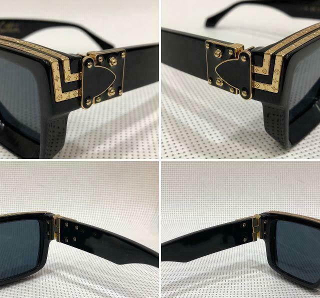 

Luxury MILLIONAIRE M96006WN Sunglasses full frame Vintage designer sunglasses for men Shiny Gold Logo Hot sell Gold plated Top With case