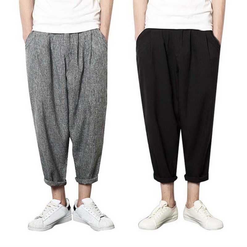 

2020 Men Gray Loose Running Pants Elastic Waist Sweatpants Trousers Sport Men Hip Hop Streetwear Fitness Yoga Pants Plus Size