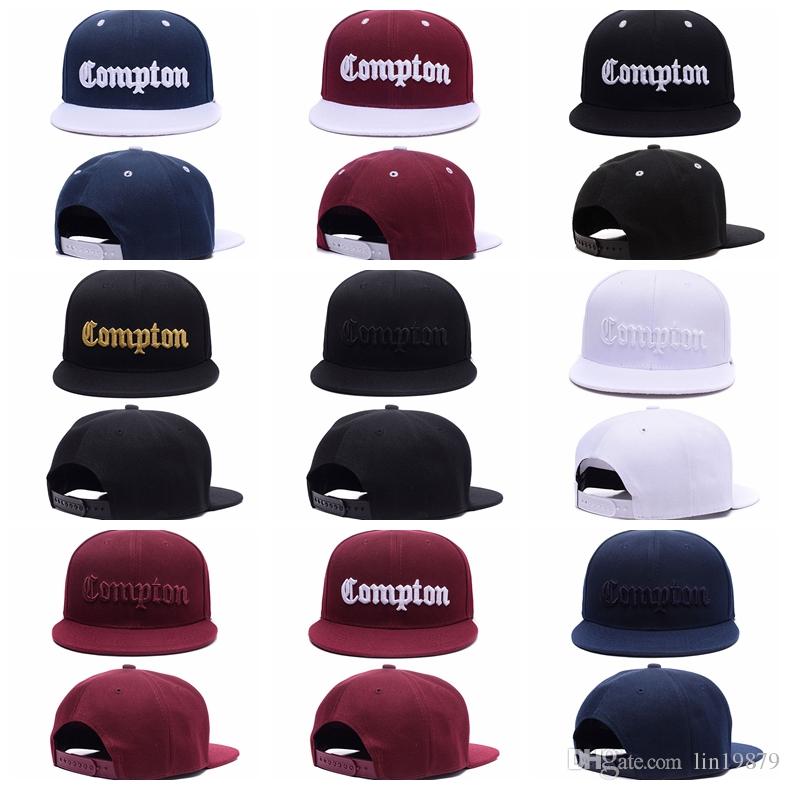 

2019 wholesale Compton Women Men hip hop snapback hats Gorras sport adjustable baseball caps Casquette, Blue;gray