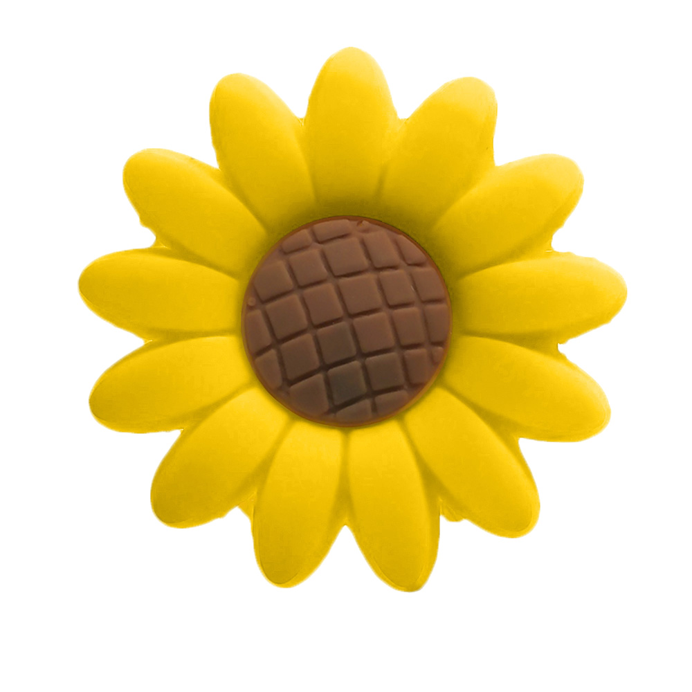 

100pcs/lot custom sunflower pvc shoe charms shoecharm buckles fashion accessories soft rubber jibitz for croc shoes promotional gift, White;pink