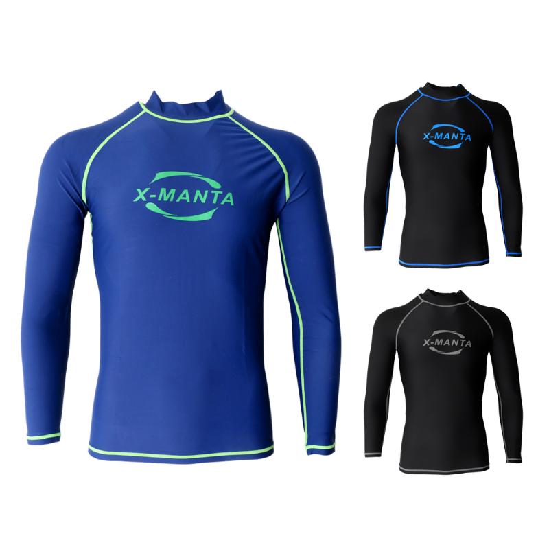 

Men's Rash Guard Top Surfing Diving Shirts Sun Protection Long Sleeve Wetsuits Rash Vests Swimming Wetsuit Swimwear