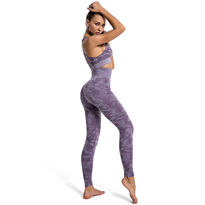 

Leopard Yoga Set Women Seamless Fitness Yoga Bra Sport Bra Camouflage High Waist GYM Leggings Pants Fitness Suit Workout leggins, Black