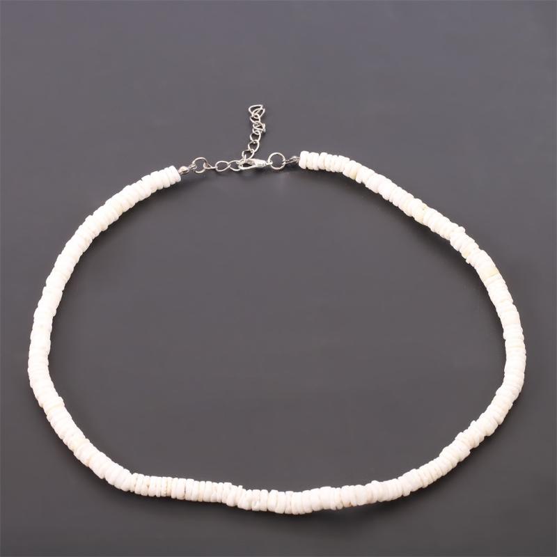 

Bohemian Vintage Natural Shell Piece Rule Necklace Ladies Jewelry Hawaiian Smooth Puka Shells Necklace high quality30H