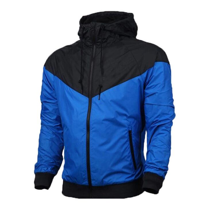 

Fashion-Fall thin windrunner Men Women sportswear high quality waterproof fabric Men sports jacket Fashion zipper hoodie plus size 3XL, White