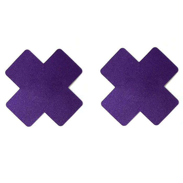 

Sexy Cross Chest Stickers X Shape Disposable Self Adhesive Pasties Nipple Cover Invisible Breathable Multicolor Choice, Black;white