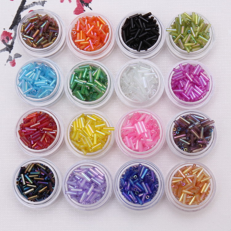 

500pcs 2x6mm Silver Lined Bugle Czech Glass Seed Spacer Beads Austria Crystal Long Tube Bead For Jewelry Making