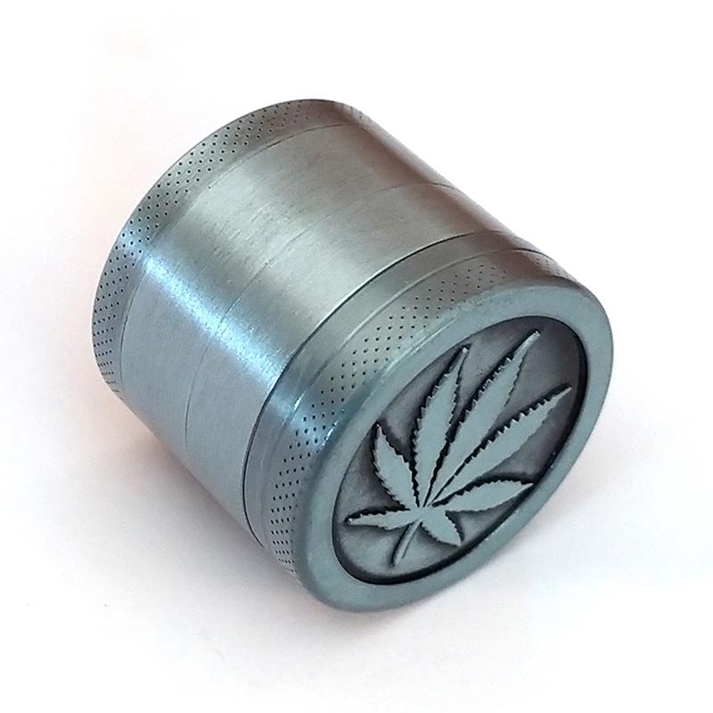 

Top quality Metal Herb Smoking Accessories 4 layers Tobacco herbal Grinders Magentic grinder with Pollen Catcher Scraper Gray Color