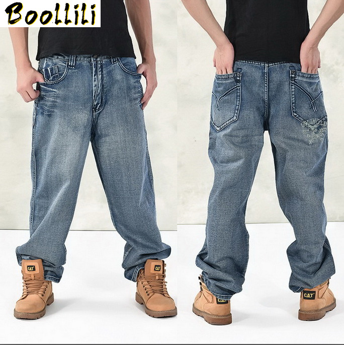 

2020 New Casual Large Size Jeans Men Plus Fertilizer to increase the individuality fashion Hip-hop jeans Loose, Us size 072
