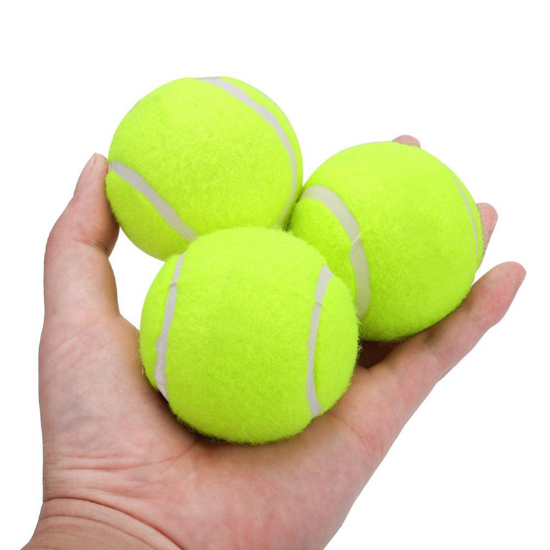 

3Pcs Professional Rubber Tennis Ball High Resilience Durable Tennis Practice Ball for School Club Competition Training Exercises