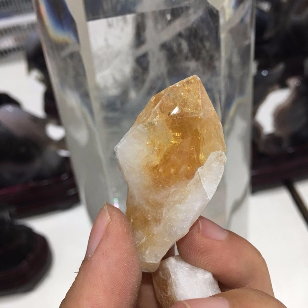 

free shipping 100g Natural citrine crystal quartz raw rock gems stone crystal healing energy stones wholesale