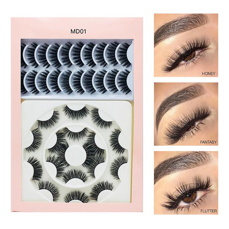 

18Pairs/set 3D Lmitation Mink Hair False Eyelashes Makeup Lashes Fake Eyelashes Thick Eyelash Womens Makeup Cruelty