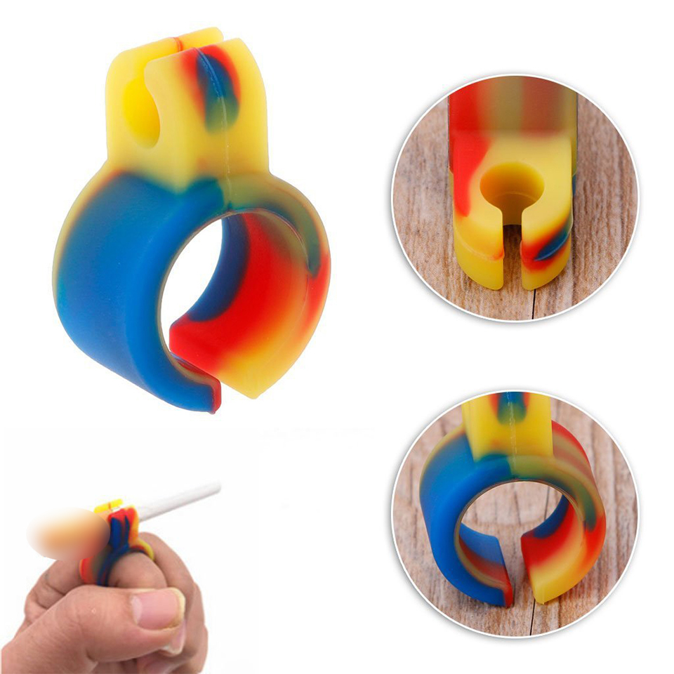 

Silicone Smoking Cigarette holder Blunt Joint Finger Ring regular size Smoking Tools accessories Gift For Man tobacco smoking accessories