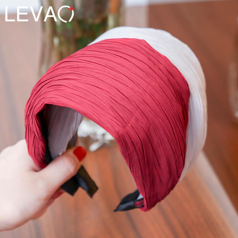 

Levao Fabric Knitting Bowknot Hairband Women Girls Hair Head Hoop Bands Accessories Mesh Yarn Lace Wide Headband Headwear