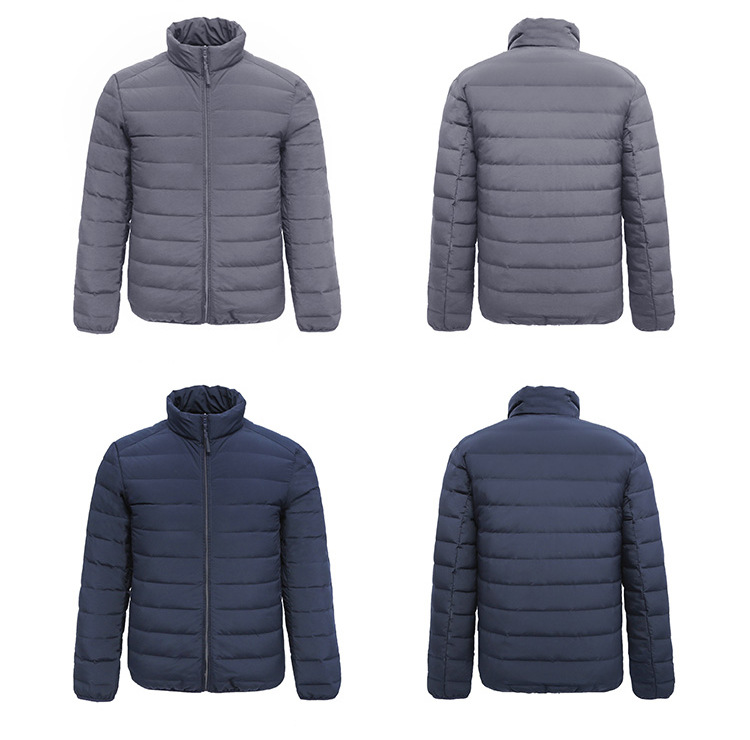 

Men Fashion Down Jacket Seam-free Boys Stand Collar Mens Casual Sports Style Clothing High Quality Trend Males Parkas Hot Sale, Black
