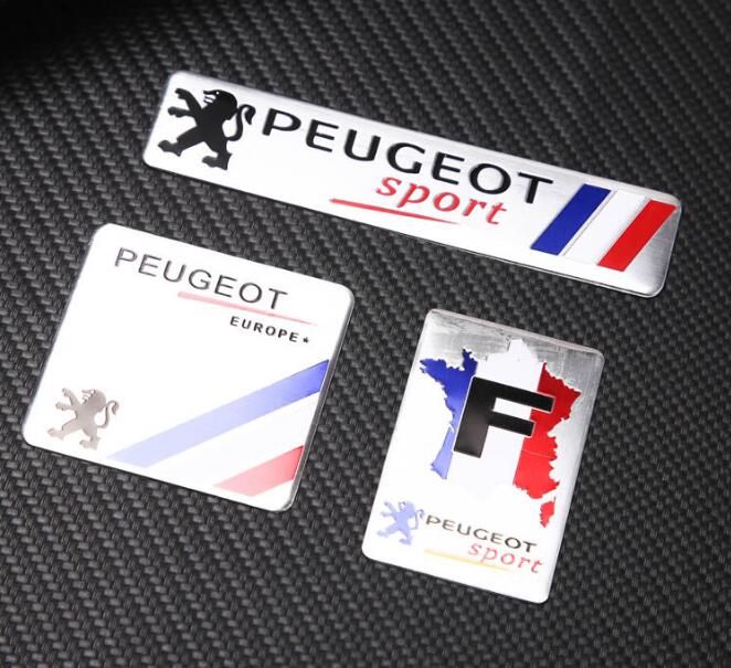 Nouveau en aluminium 3D france voiture drapeau rectangle chrome emblème insigne sticker logo