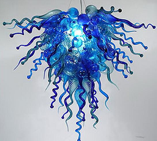 

Lamp Modern Led Chandelier Home Decorative Chandeliers Lighting Blue Lampshade Italian Hand Blown Murano Glass Lamps