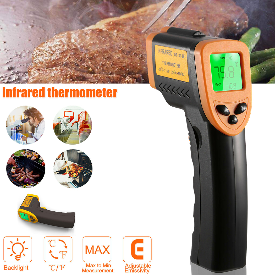 

Infrared thermometer Household home -50C-360C -58F-680F Temperature Gun Non-contact Infrared Thermometers Temperature Tester Meter Laser