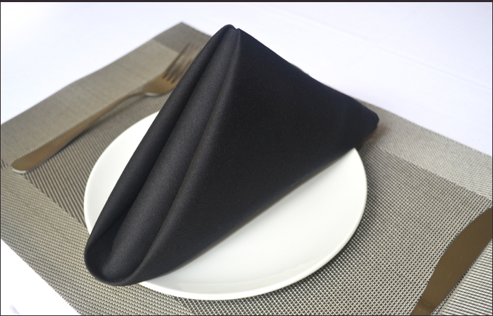 

Table Napkin 40pcs Black Color 100% Cotton Dining Napkins Linen HIGH QUALITY All Occasions 48cmx48cm