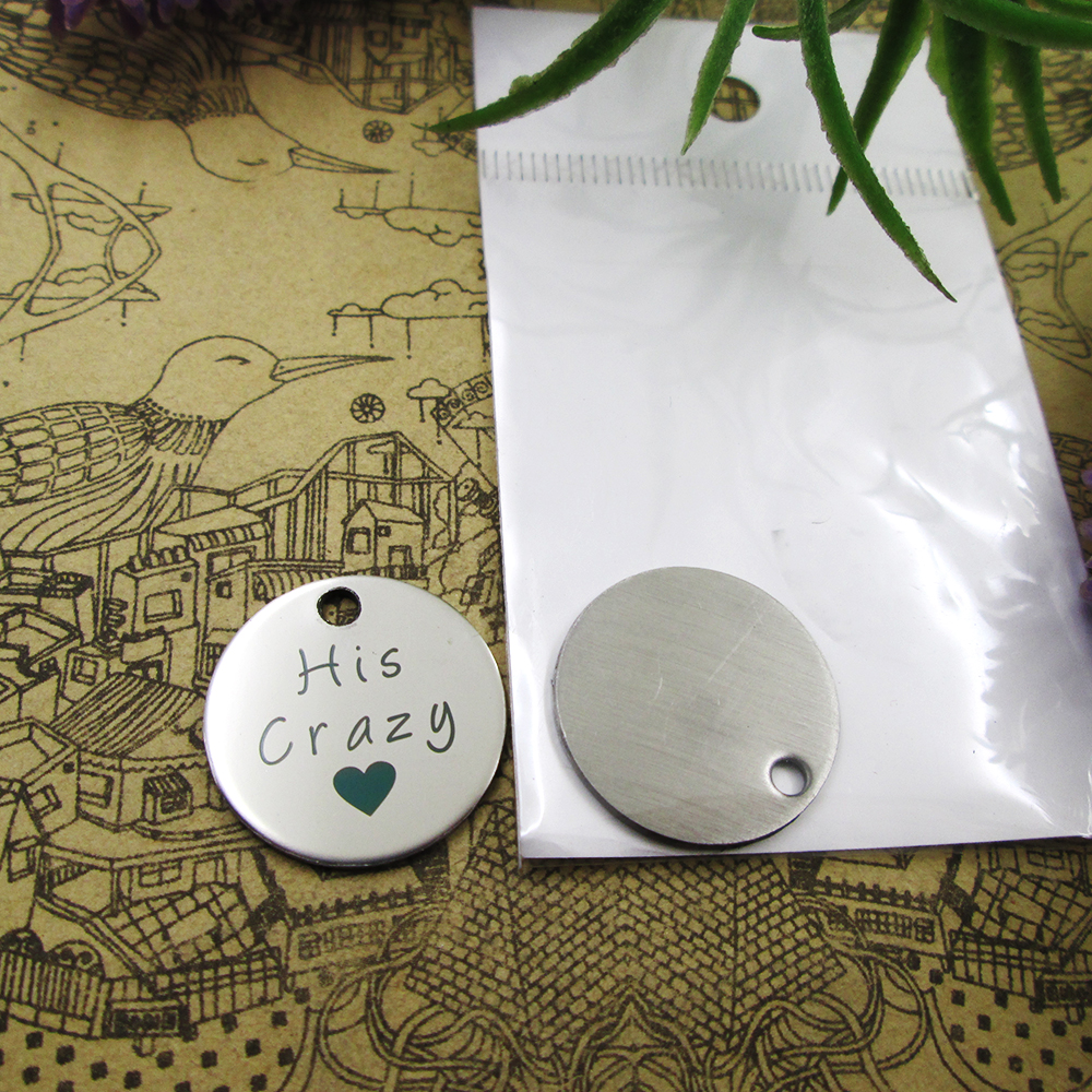 

40pcs--"his crazy"stainless steel charms more style for choosing DIY Charms pendants for necklace