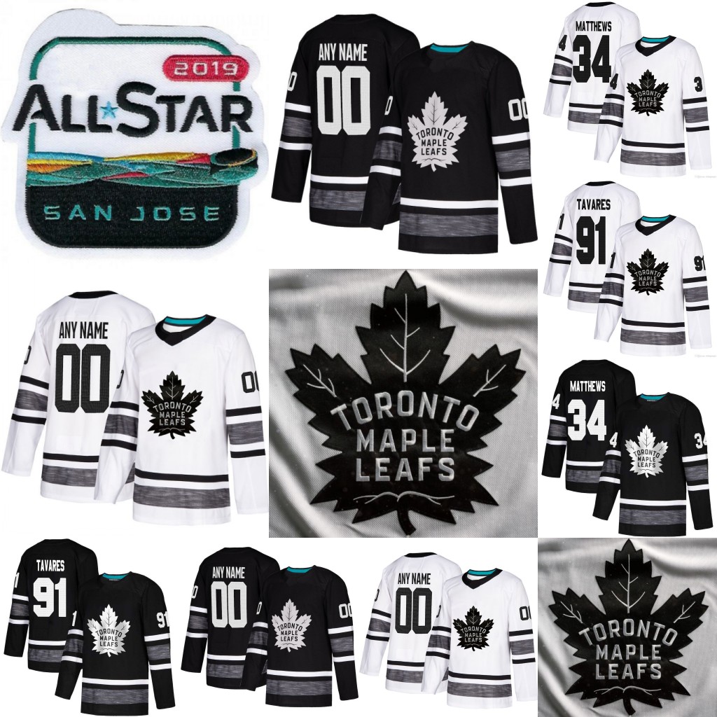 

2019 All Star Toronto Maple Leafs Mitch Marner Frederik Andersen Morgan Rielly Kasperi Kapanen Gardiner Nazem Kadri Patrick Marleau Jersey, Black;red