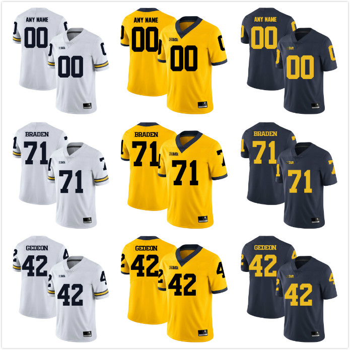 

Custom Mens Youth Michigan Wolverines Any Name Any Number Personalized Kids Man Home Away NCAA College Football Jerseys, Black