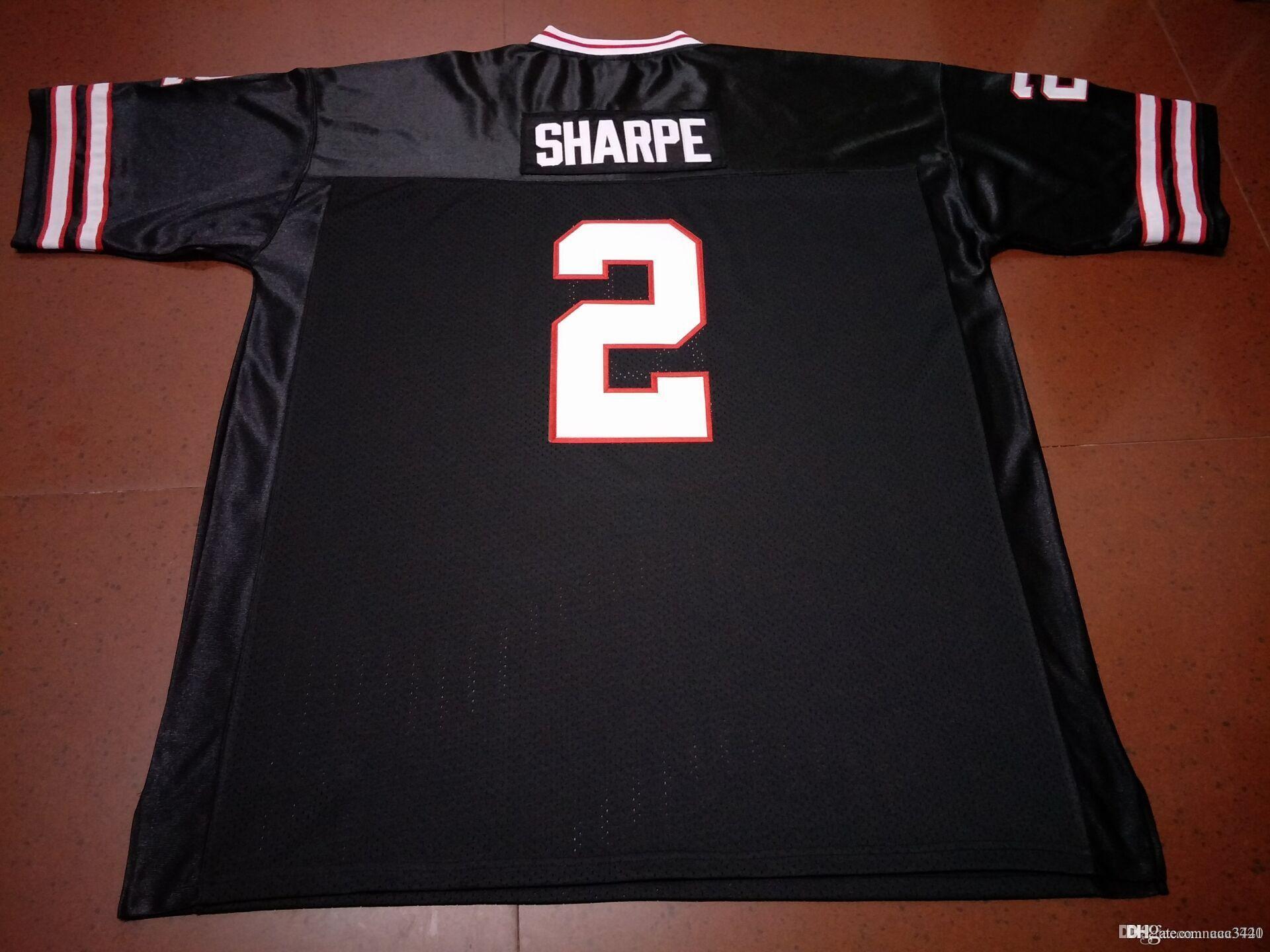 

Custom Men Youth women Vintage #2 South Carolina Sterling Sharpe RED Football Jersey size s-4XL or custom any name or number jersey, Black