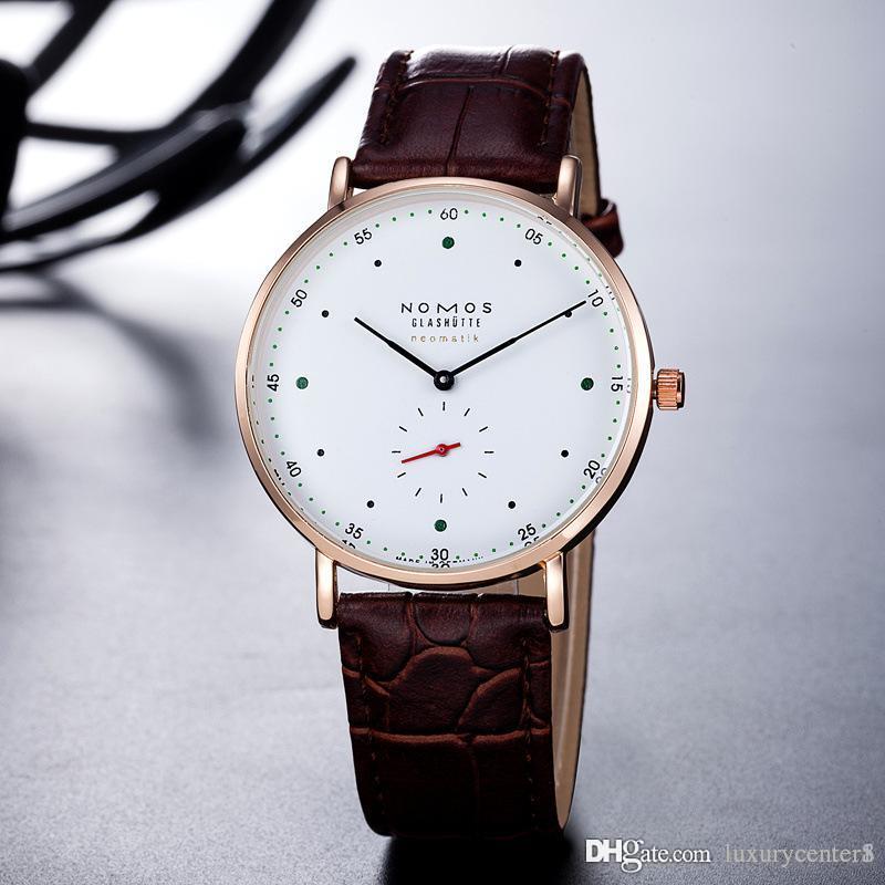 

2019 Brand nomos Mens Quartz Casual Watch stainless steel Male Clock small dials work Relogio Masculino Men Luxury Watches Quartz258f, 4th
