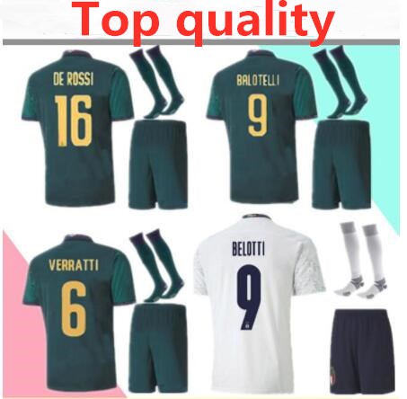 

2020 ITALY European Cup adult soccer Jersey 19 20 ITALIA JORGINHO EL SHAARAWY BONUCCI INSIGNE Italy men FOOTBALL SHIRT kits with socks, White