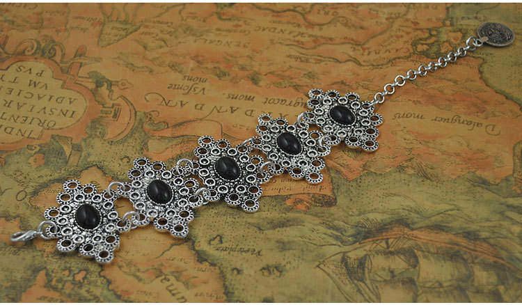 

B1429 hollow Classic carved black bracelet