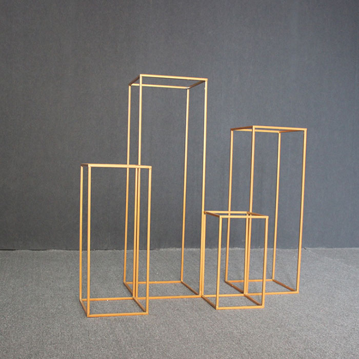 

4 pcs /set wedding decoration flower column stand road lead Metal shelf Wedding stage decoration display rack 3 colors Easy to carry install