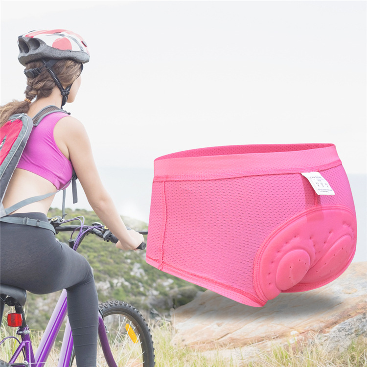 

Cycling Shorts Women Rose Bicycle Comfortable Underwear Gel 3D Padded Bike Short Pants Shockproof Underpant, Pink