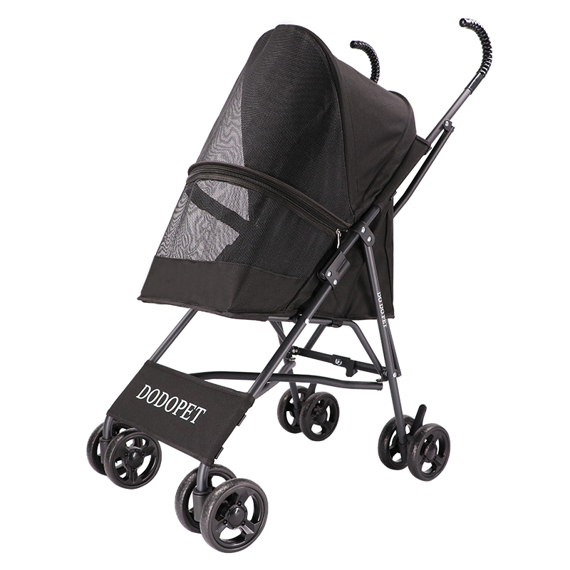 

Breathable And Exquisite Teddy Pomeranian Dog Stroller Foldable And Lightweight Four-wheeled Small Pet Stroller For Cats