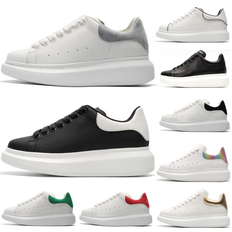 

New Fashion Luxury Designer 3M Reflective White Black Low Cut Leather Women And Men Grey Green Shoes Casual Flats Sneakers 36-44, Gold 36-44