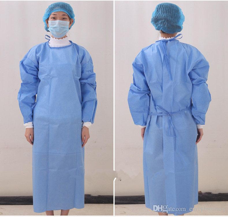 

DHL Shipping, Protection Gown Disposable Protective Isolation Gown Dustproof Coverall Anti-fog Anti-particle Isolation Suit Waterproof