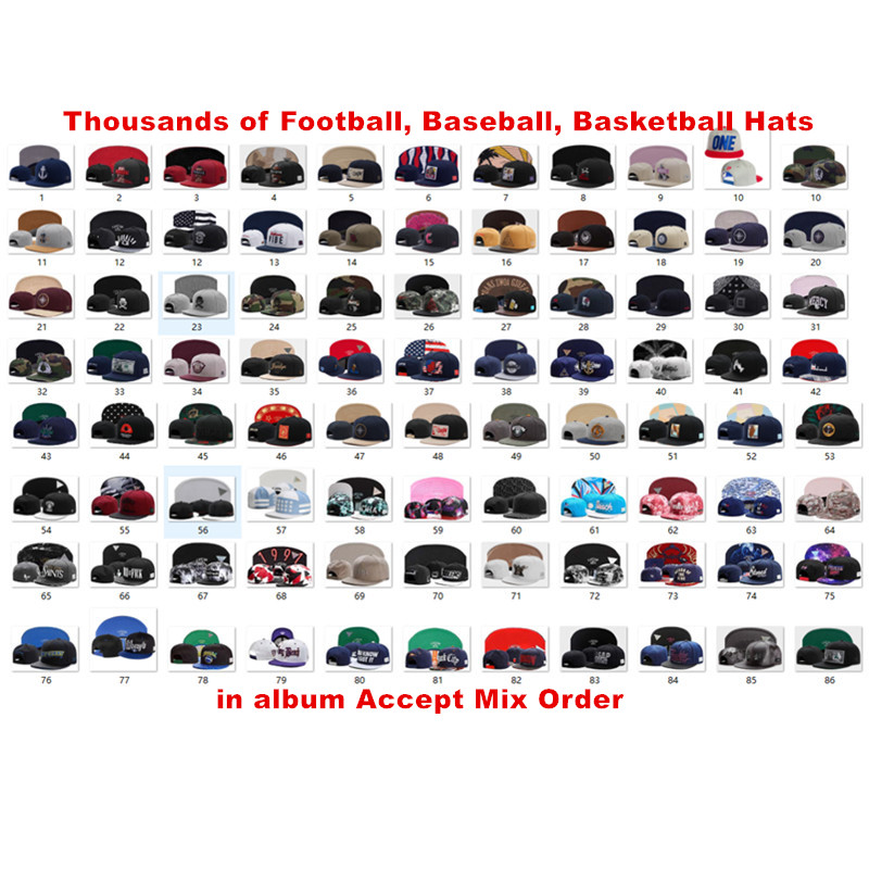 

Wholesale Teams Baseball Snapbacks Caps Cheap Adjustable Snap Back Hats Football Caps Sports Hip Hop Hats Summer Caps Accept Mix Order, (mix order )tell id and quantity