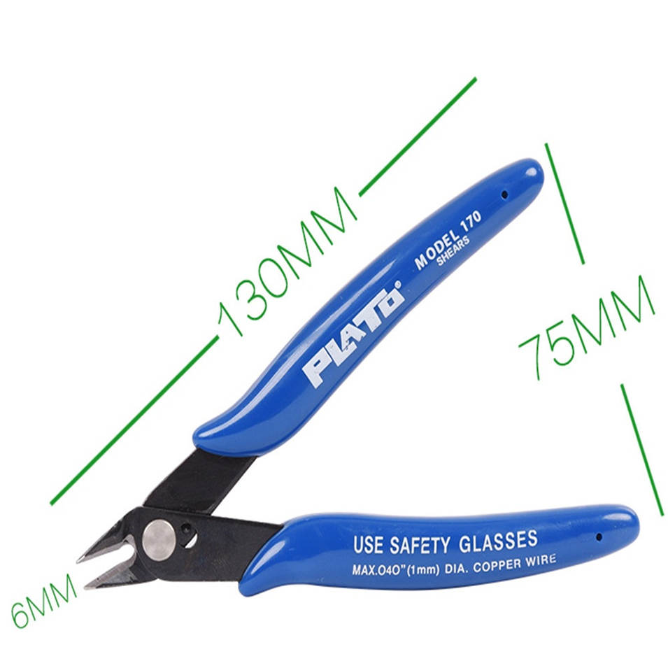 

HOT PLATO 170 Wishful Clamp DIY Electronic Diagonal Pliers Side Cutting Nippers Wire Cutter