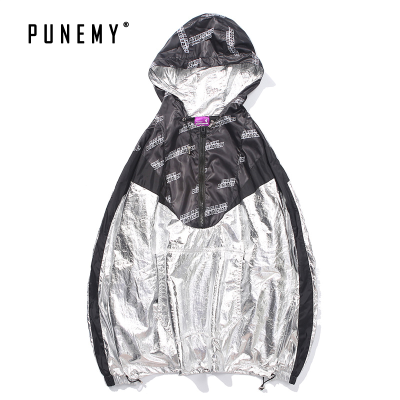 

Men Trench coats Reflective Vintage Japanese Streetwear Hip Hop Tops Trench for Man Swag Autumn Windbreak Man's Coats, One color