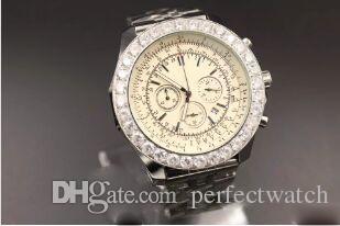 

2018~2019 Top quality Special Edition Brel Brand Quartz Watch Men White Dial Silver Skeleton Stainless Belt Diamond Case 1884 Clock Montre, Make waterproof