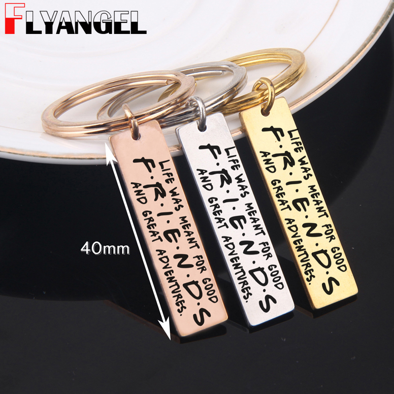 

FLYANGEL Best Friends Keychain Gifts Engraved Life Was Meant For Good Friends And Great Adventures For Bag Charm Gifts
