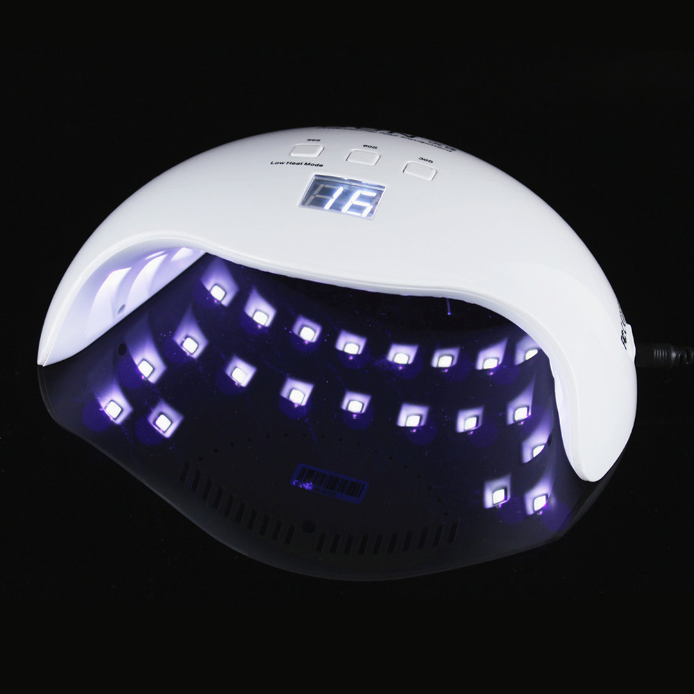 

SUNX9 48W UV LED Lamp for Nail Salon Infrared Auto Sensor Nail Drying Machine Smart 30s 60s 99s Timer Gel Polish Curing Light LY191228, White