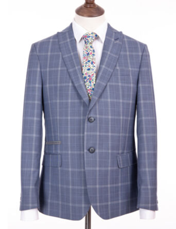 

Formal Mens Suits Polyester Blend Plaid Peaked Lapel Terno Masculino Antique Rogue Slim Fit Check Suit, Beige