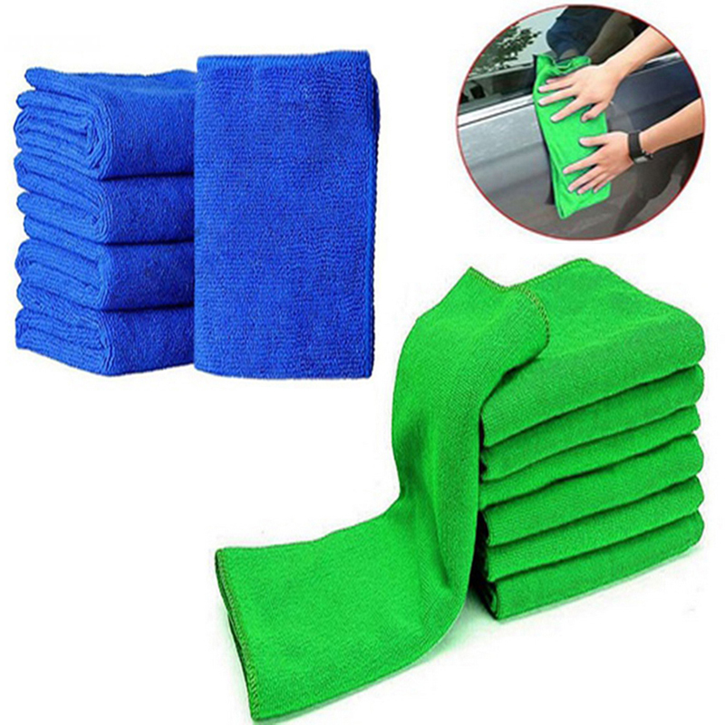 

Clean dry hair square towel blue green 25x25cm kindergarten towel mall activities giveaway, Blue 5pcs