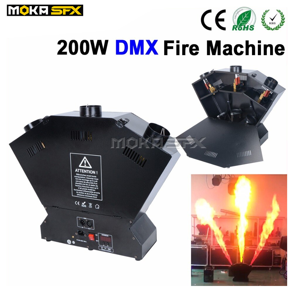 

DMX fire machine spray lpg flame machine Flame Projector Safe to Use 3 Shot Gas DMX 512 stage effect machine