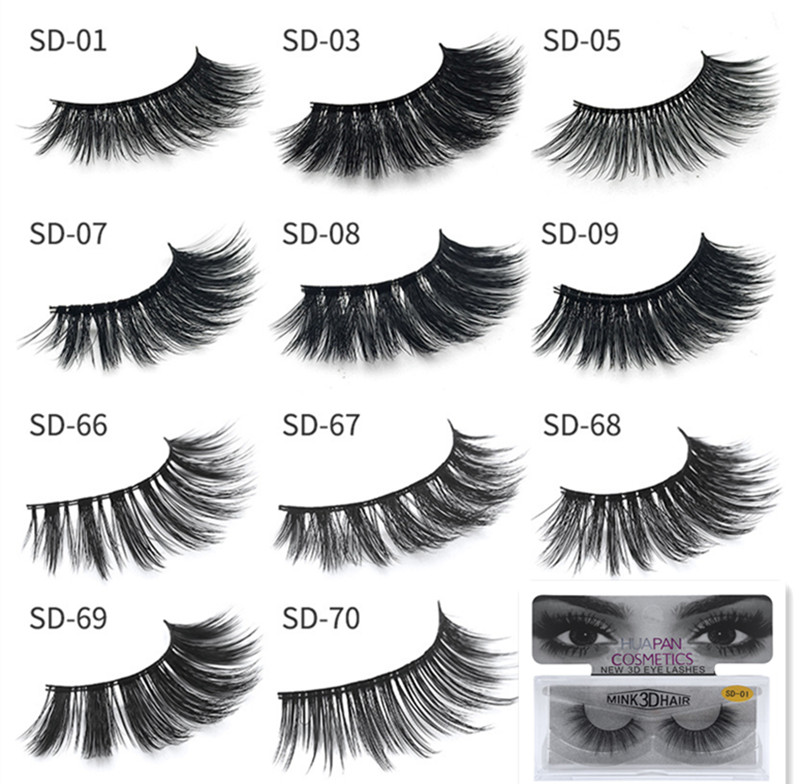 

Hot sale!!New 20 styles 3D Mink Eyelashes Eyelashes Messy Eye lash Extension Sexy Eyelash Full Strip Eye Lashes false eyelashes DHL Shipping