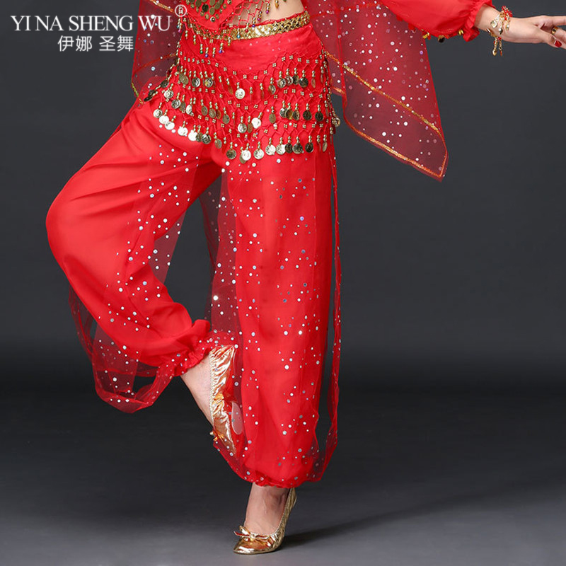 

Women Dance Pants Belly Dance Wear For Women Oriental Practice Trousers Performance Competition Costume Pants, Style-1 red