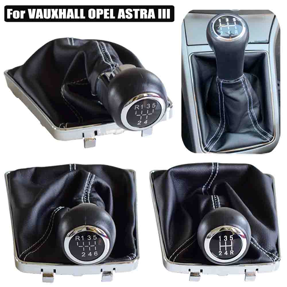 

Gear Shift Stick Knob Lever HandBall Manual 5 6 Speed For OPEL ASTRA III H 1.6 VAUXHALL 2004 2005-2010 Gaiter Boot Cover