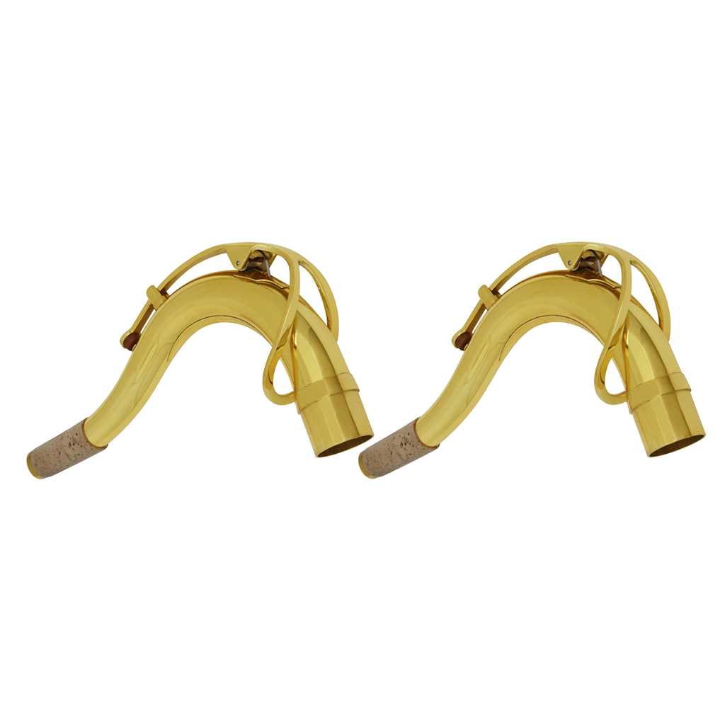 

2 pieces 27.8mm Dia Joint Copper Tenor Saxophone Elbow Bend Neck for Tenor Saxophone Woodwind Accessories