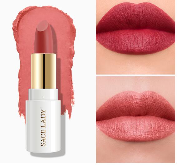 

SACE LADY 9 Colors Lips Makeup Waterproof Silky Matte Lipstick Long Lasting Moisture Lipstick Matte Red Lip stick Cosmetic, Color