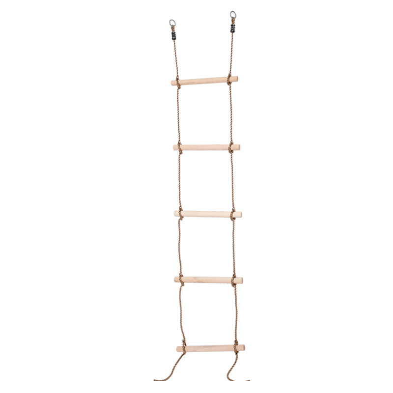 PE Rope Wooden Ladder Climbing Toy Kids Outdoor Play Children Sports Fitness Toys Garden Playground Equipment-image-458903653